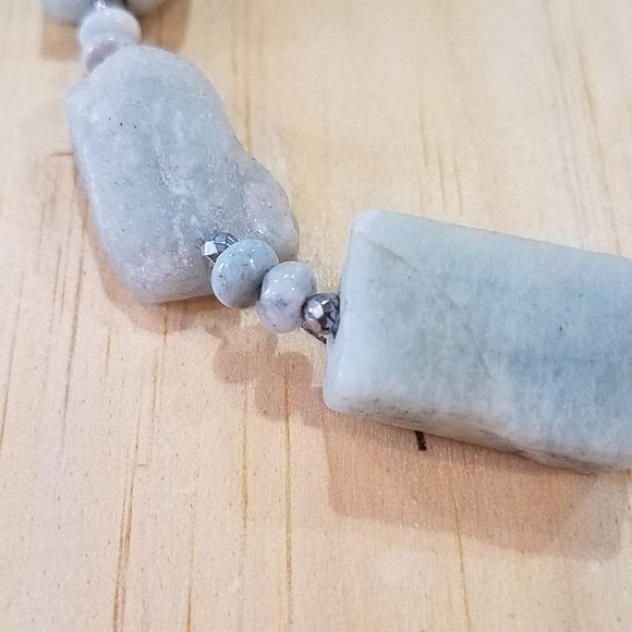 Light Blue Gemstone Necklace - Picture 3 of 4